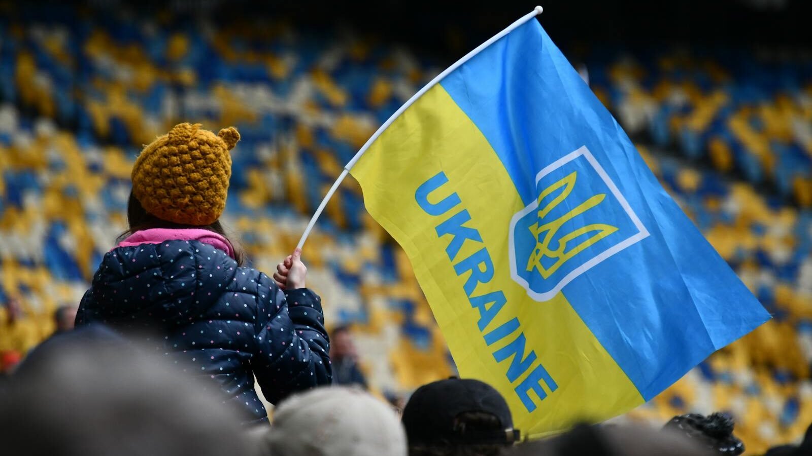 Child with Ukrainian Flag