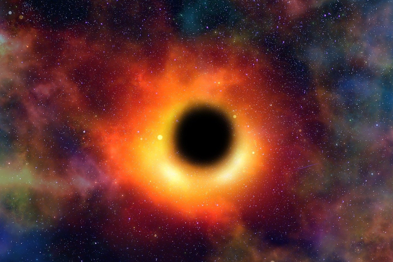 black hole, abstract, space