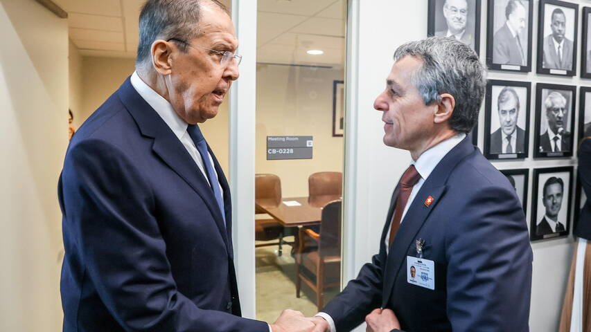 Le conseiller fédéral Ignazio Cassis a discuté mardi avec son homologue russe Sergueï Lavrov à New York